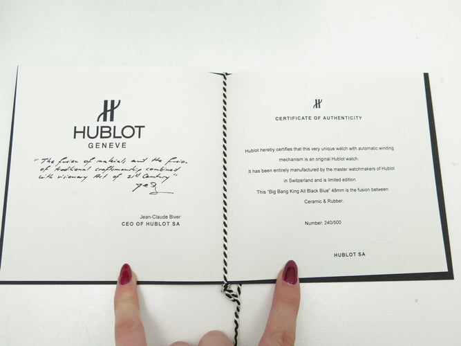 Montre Hublot Big Bang King - Montre automatique 48 mm en céramique noir/bleu 58 Facettes 274290