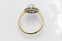 Bague 56 Bague marguerite en or 750, perle et diamants 58 Facettes 11225