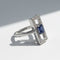 Bague 55 Bague rectangulaire en or blanc avec saphir et diamants 58 Facettes 1-0001052/2