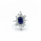 Bague 52 Bague cocktail - Saphir et diamants en or blanc 18 carats 58 Facettes 1.0000968/1