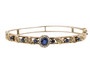 Bracelet Bracelet rigide - Bracelet en or jaune et saphirs, diamants 58 Facettes 11999