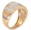 Bague Bague large en or jaune 14K (585) avec diamants 1,10 ct 58 Facettes WA11