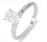 Bague Bague solitaire ovale en or blanc 14K avec diamant 1,05 ct 58 Facettes AZ06
