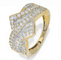 Bague 57 Bague en or jaune 585 sertie de diamants 1,10 ct 58 Facettes WA12