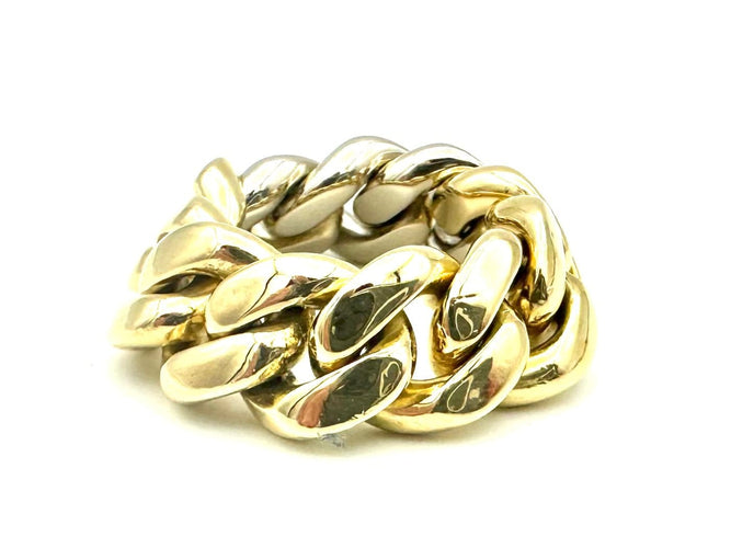 Bague 57 Pomellato Catene - Bague en or jaune et or blanc 18K et diamants 58 Facettes POMELLATO Bg