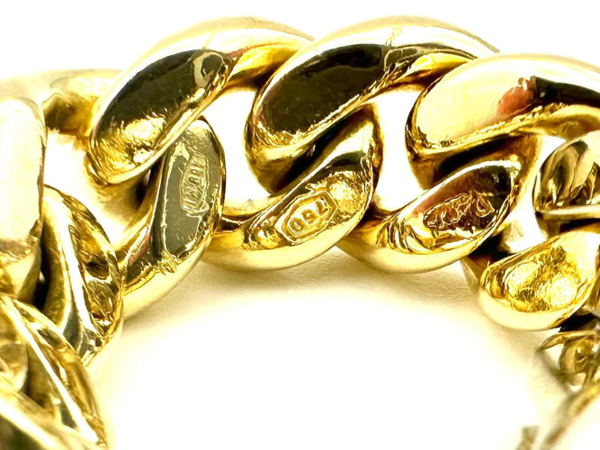 Bague 57 Pomellato Catene - Bague en or jaune et or blanc 18K et diamants 58 Facettes POMELLATO Bg