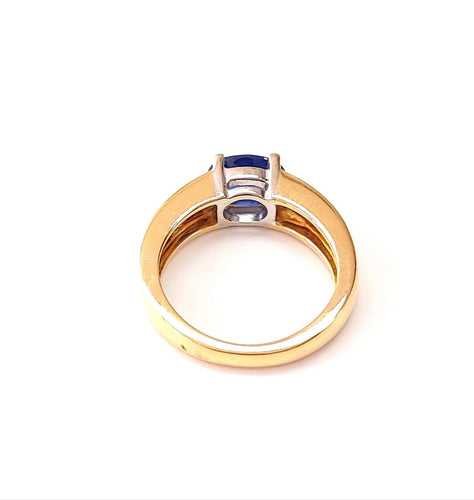 Bague 51 Bague saphir et diamants en or jaune 18K 58 Facettes Bag.saph.2200