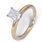 Bague Bague solitaire bicolore en or 14K avec diamant 0,80 ct 58 Facettes ah29