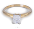 Bague Bague solitaire bicolore en or 14K avec diamant 0,80 ct 58 Facettes ah29