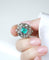 Bague 52 Bague boule en platine avec émeraude de Colombie et diamants 58 Facettes