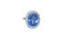 Art Déco - Bague saphir de Ceylan et diamants