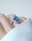 Bague 54 Bague Art déco saphir de Ceylan non chauffé 10,50 ct et diamants 58 Facettes