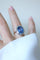 Bague 54 Bague Art déco saphir de Ceylan non chauffé 10,50 ct et diamants 58 Facettes