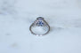 Bague 56 Bague en or blanc 18 ct saphir de Ceylan 3,50 ct et diamants 58 Facettes
