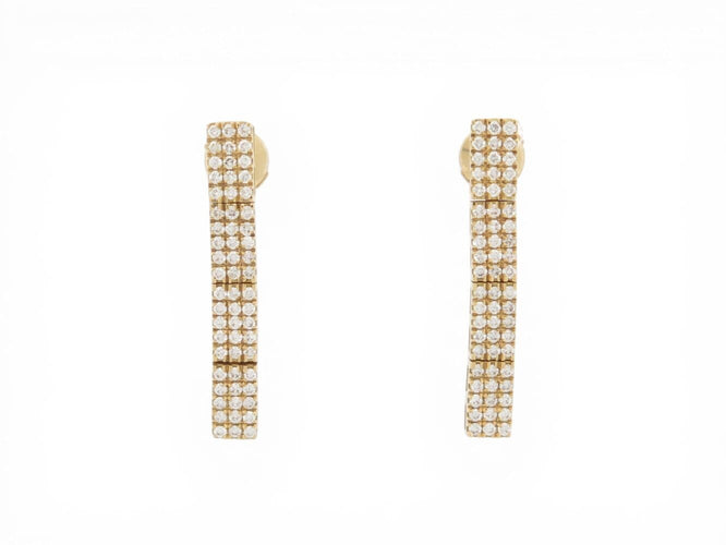 Boucles d'oreilles Mauboussin - Boucles d’oreilles créoles en or jaune 18k et diamants 0,96 ct 58 Facettes 274244