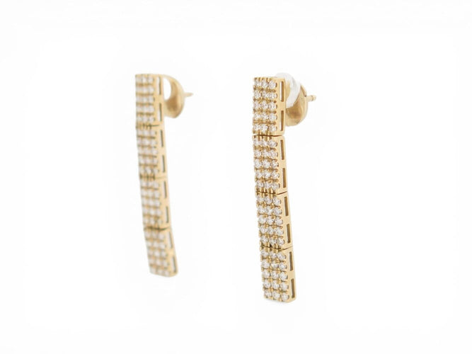 Boucles d'oreilles Mauboussin - Boucles d’oreilles créoles en or jaune 18k et diamants 0,96 ct 58 Facettes 274244