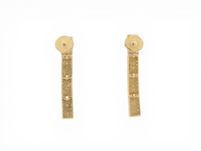 Boucles d'oreilles Mauboussin - Boucles d’oreilles créoles en or jaune 18k et diamants 0,96 ct 58 Facettes 274244