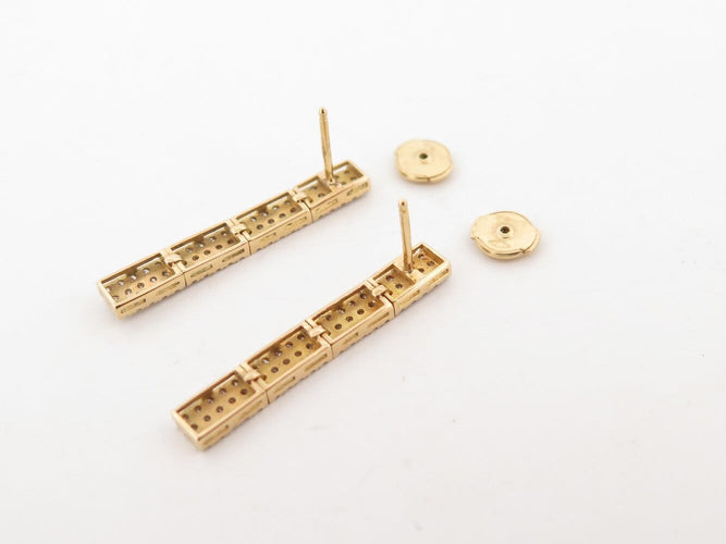 Boucles d'oreilles Mauboussin - Boucles d’oreilles créoles en or jaune 18k et diamants 0,96 ct 58 Facettes 274244