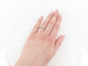 Bague 53 Alliance américaine - Bague pavée 26 diamants 1,1 ct en or blanc 18k 58 Facettes 274328