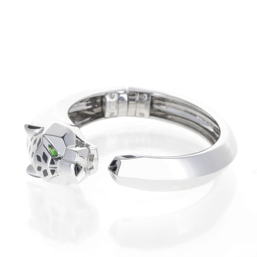 Bracelet Cartier Panthère - Bracelet en or blanc 18 carats avec péridots 58 Facettes 2.19471