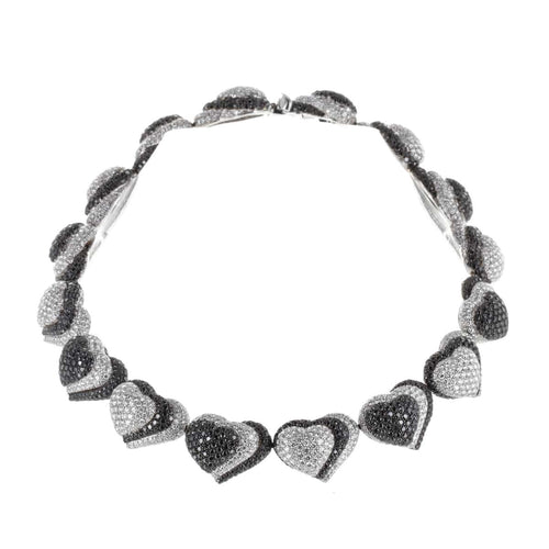 Collier de Grisogono - Collier en or blanc 18 K et diamants noirs et blancs 58 Facettes 2.19478