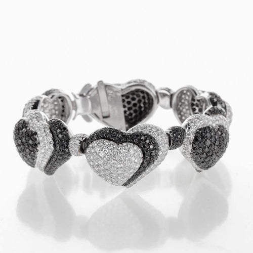 Bracelet de Grisogono - Bracelet en or blanc 18 carats et diamants noirs et blancs 58 Facettes 2.19480