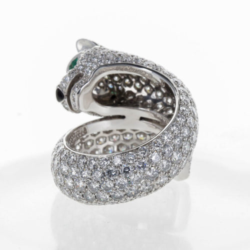 Bague 51 Cartier Panthère - Bague en or blanc 18 carats pavée de diamants 58 Facettes 2.19473