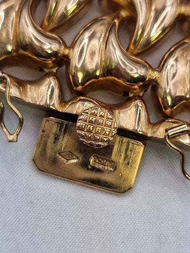 Bracelet Bracelet vintage large en or jaune 18 ct (Italie, années 1960) 58 Facettes CV-038