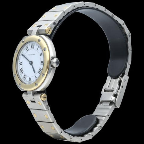 Montre Cartier Montre Santos Ronde Or Jaune 18K Et Acier 58 Facettes MT46414