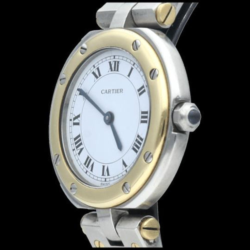 Montre Cartier Montre Santos Ronde Or Jaune 18K Et Acier 58 Facettes MT46414