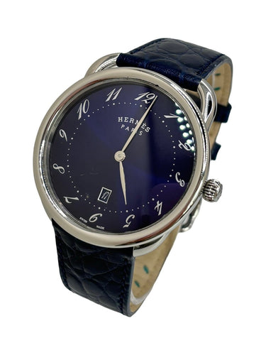 Montre Hermès Arceau Grand Modèle - Montre en acier 40 mm quartz 58 Facettes 1770