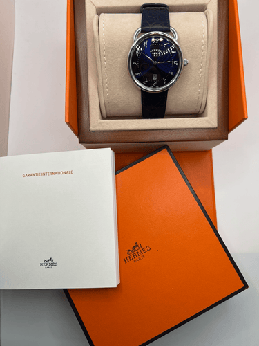 Montre Hermès Arceau Grand Modèle - Montre en acier 40 mm quartz 58 Facettes 1770