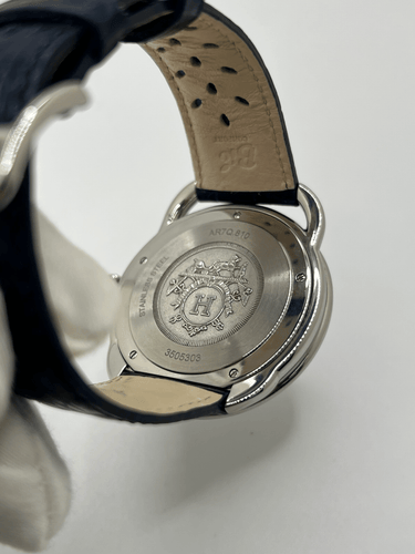 Montre Hermès Arceau Grand Modèle - Montre en acier 40 mm quartz 58 Facettes 1770