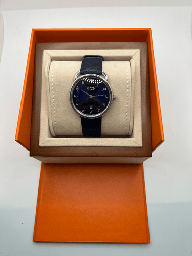 Montre Hermès Arceau Grand Modèle - Montre en acier 40 mm quartz 58 Facettes 1770