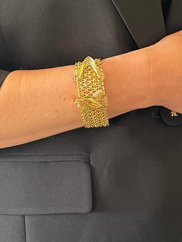 Bracelet Bracelet ceinture ajustable en or jaune 18 carats 58 Facettes N34