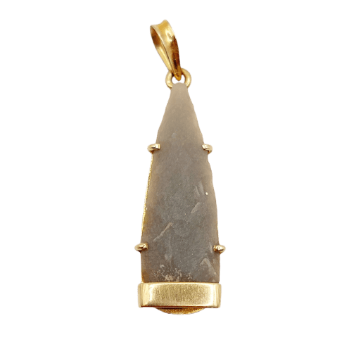 Pendentif Pendentif vintage pointe de flèche en or jaune 18 carats 58 Facettes A06987