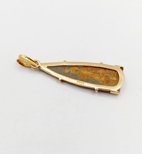 Pendentif Pendentif vintage pointe de flèche en or jaune 18 carats 58 Facettes A06987