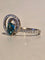 Bague 54 Bague en or blanc, émeraude poire et diamants 58 Facettes Bague 0005