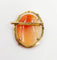 Broche Broche camée sur coquille en or jaune 18k, jeune fille (circa 1930) 58 Facettes A06989