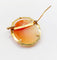 Broche Broche antique en or 18k avec camée sur coquille 58 Facettes A06989