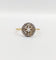 Bague 57 Art déco - Bague géométrique en or jaune 18k et diamants taille rose 58 Facettes A06997