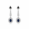 Boucles d'oreilles Boucles d'oreilles Art déco pendantes en platine, saphirs et diamants 58 Facettes 50443