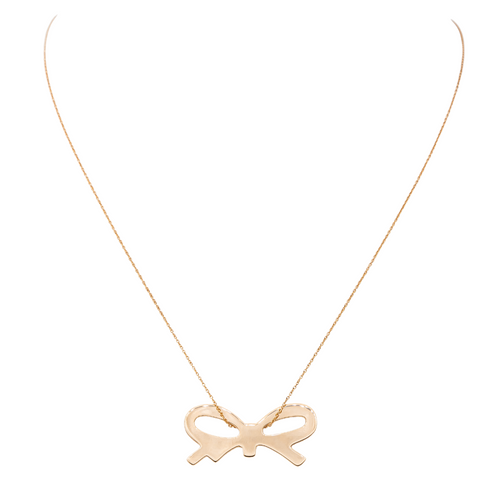 Collier Ginette NY Collier Pendentif Bow Or rose 58 Facettes 2679164CN