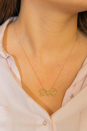 Collier Ginette NY Collier Pendentif Bow Or rose 58 Facettes 2679164CN