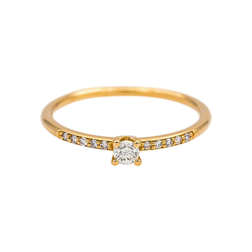 Bague 54 Bague Solitaire Or jaune Diamant 58 Facettes 5276261RV