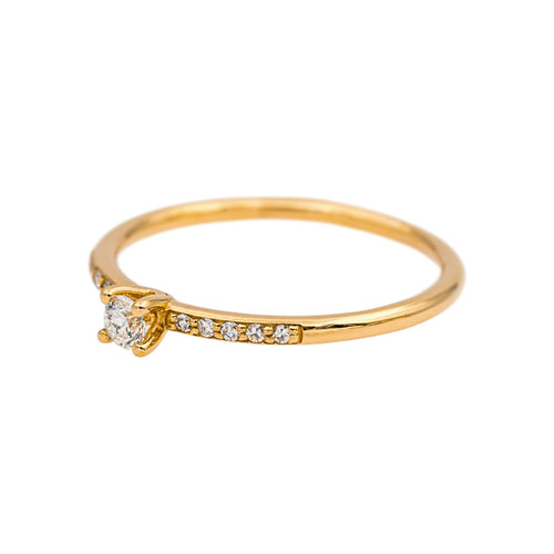 Bague 54 Bague Solitaire Or jaune Diamant 58 Facettes 5276261RV