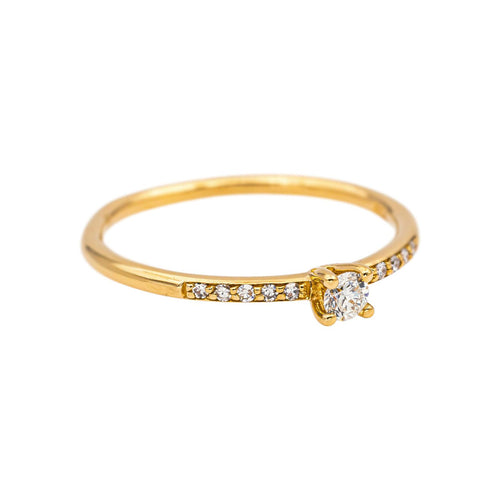 Bague 54 Bague Solitaire Or jaune Diamant 58 Facettes 5276261RV