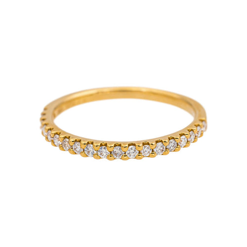 Bague 54 Bague  Demi-alliance  Or jaune Diamant 58 Facettes 5276269RV