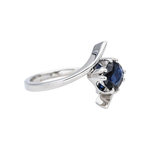 Bague 49 Bague Or blanc Saphir 58 Facettes 5381228RV
