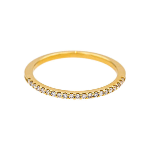 Bague 51 Bague  Demi-alliance  Or jaune Diamant 58 Facettes 5384059RV